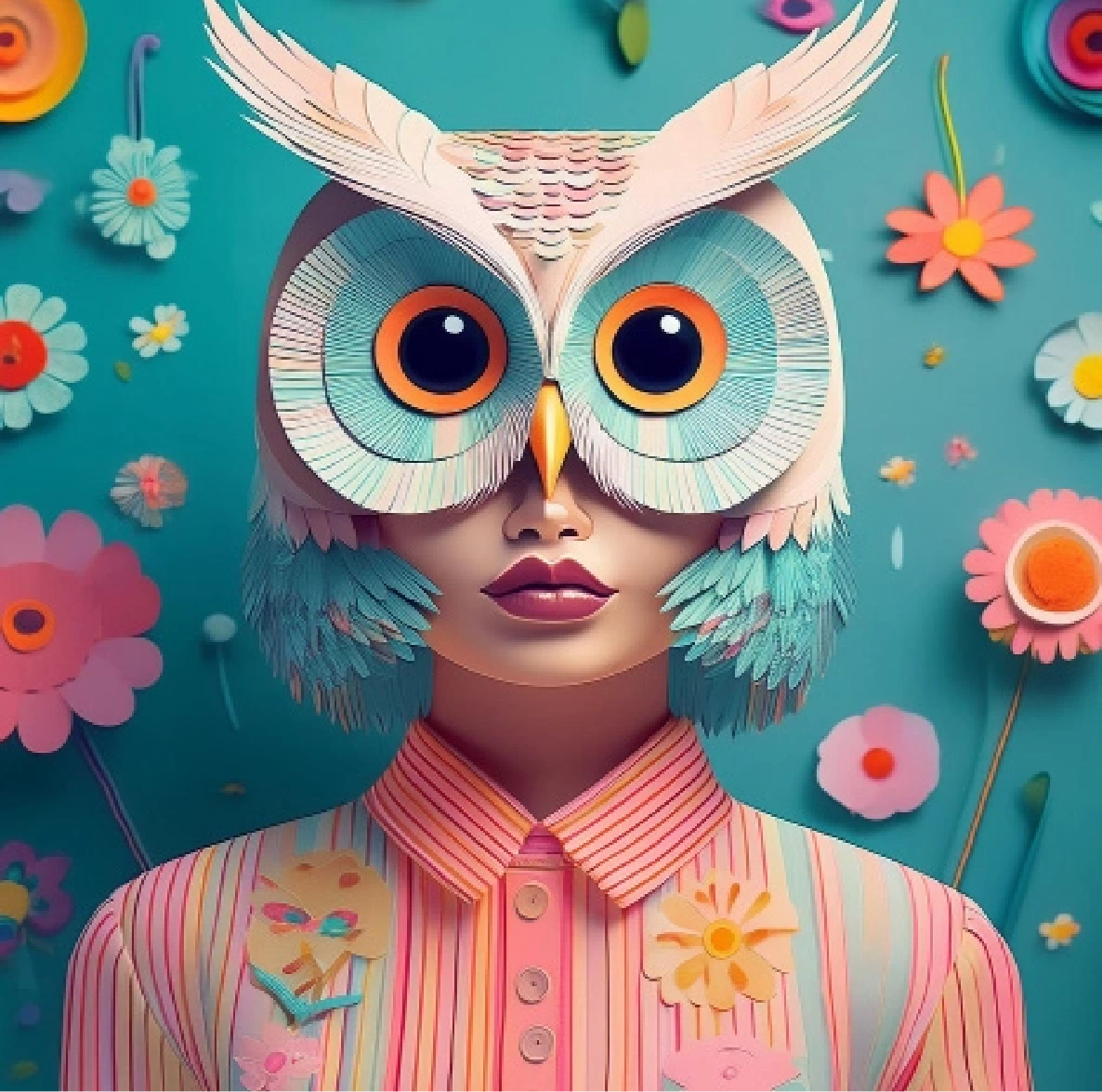 Owl faced person